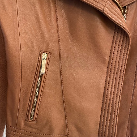 NWOT Michael Kors MOTO Leather Jacket - Picture 3 of 11